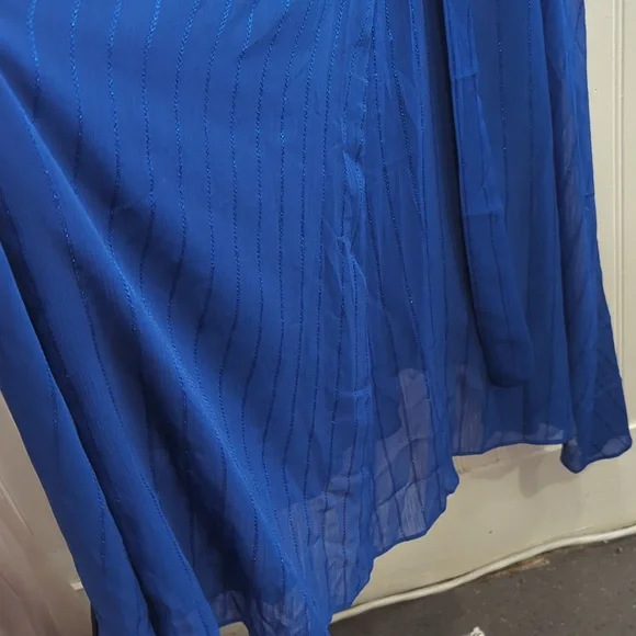 NWT DKNY Royal Blue Midi Dress, LARGE, Wedding Guest, Work, Below Knee - Picture 9 of 13